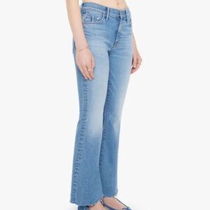 Mother Blue Frayed Hem Jeans
